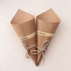 Ruwado 24 Pcs Kraft Paper Cones Confetti Cones Bouquet Small