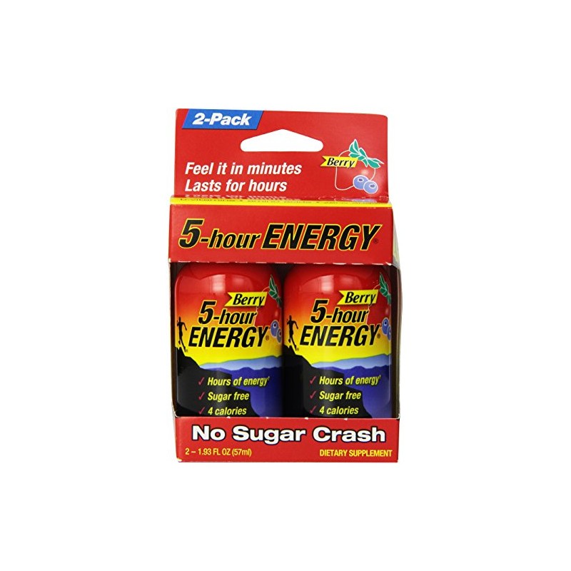 5-hour Energy, Berry Flavor, 2-ct, 1.93 fl oz