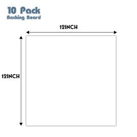 Golden State Art, Pack of 10, 12x12 Picture Mat Matte Backerboards for Framing. Pack Contains 10 Backing boards