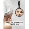 OMIRO Hand Mirror, Double-Sided Handheld Mirror 1X/3X Magnifying Mirror with