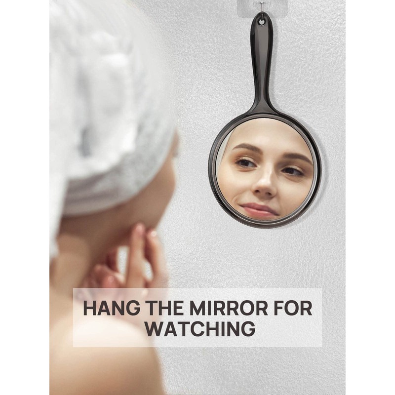 OMIRO Hand Mirror, Double-Sided Handheld Mirror 1X/3X Magnifying Mirror with