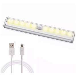 Maíz Lampara Sensor De Movimiento Recargable Usb 10 Focos Led