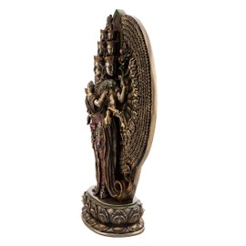Top Collection Thousand Armed Quan Yin Statue- Buddhist Goddess of Mercy and Compassion Sculpture in Premium Cold Cast Bronze- 12-Inch Collectible Kwan Yin Figurine