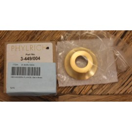 Phylrich Hex Modern Flange 3-449/004 Satin Brass NEW NIB