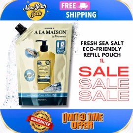A La MaisonFresh Sea Salt Eco-Friendly Liquid Soap Refill Pouch 33.8 fl oz