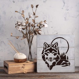 Wolf Head Stencil Template for Walls and Crafts - Reusable Stencils for Painting in Small & Large Sizes