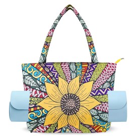 Yoga Mat Bag Yoga Bags and Carriers Fits All Your Stuff Yoga Tote Bag with Zipper Pocket Yoga Mat Carrier Take in Out Mat Easily for Pilates Travel Workout Office Beach and Gym