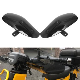 TooHR Motorcycle Universal Knuckle Guard Acrylic Knuckle Visor Windshield Anti-Stepping Hand Guard Black