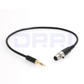 DDRRI 3 Pin Mini XLR Female to 3.5mm TRS Male Pro Lapel Microphone Audio Cable 30CM