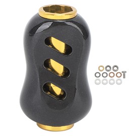 Fishing Reel Power Knob Carbon Fiber Fishing Reel Handle Knob Grips Part for Replacement Black Gold