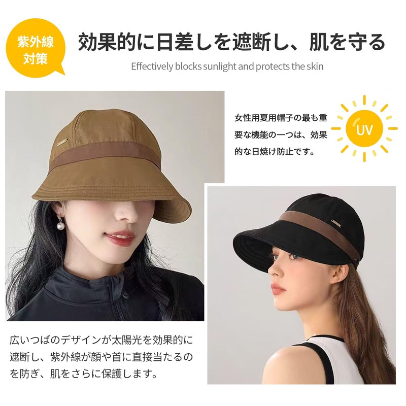 Guo.KK7 Women's Hat, Wide Brim, UV Protection, Sun Protection Hat,
