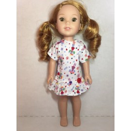 Handmade Dress Fits 14.5” American Girl Wellie Wishers Handmade Doll Clothes New