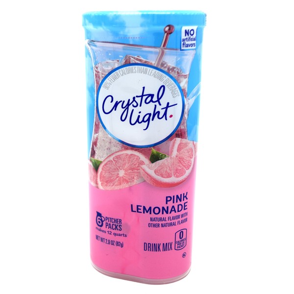 Crystal Light Pink Lemonade Drink Mix, 12-Quart 2.9-Ounce Canister (Pack Of 4)