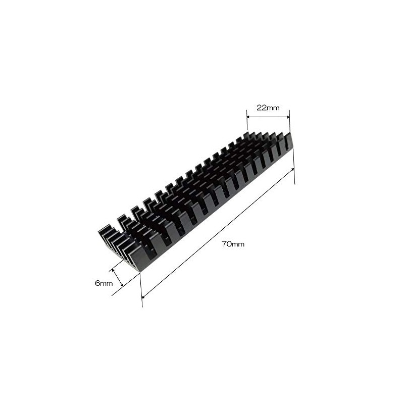 monofive M.2 (2280) SSD Heat Sink Heat Sink (Black) MF-RADI-A1B