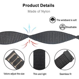 Niboow 20mm Strap for Garmin Vivoactive 6/Vivoactive 5/Vivoactive 3 music/Forerunner 165 Music, Nylon Soft Watch Band for Garmin Venu Sq 2/Venu 2 Plus/Sq 2 Music/Venu Sq/Venu Sq Music - Black + Green