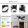 JSAITEE Ceiling Fans with Lights, 42 Inch Low Profile Ceiling