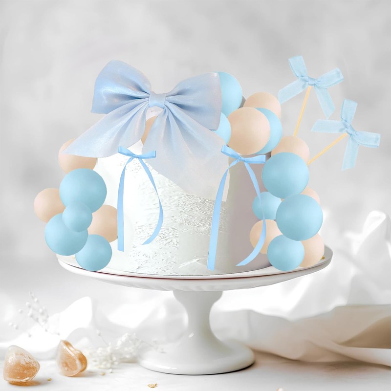 Birthday Party Decorations Set with 51 Pieces Bows (blue)