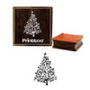 Printtoo Square Starry Christmas Tree Design Wooden Rubber Stamp Scrap-Booking-3
