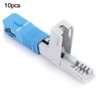 10Pcs Fiber Optic Quick Connector UPC FTTH SC/APC Embedded Fast