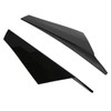 2pcs Rear Window Side Spoiler ABS Glossy Black Wing Trim
