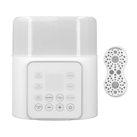 2 In 1 Double Bottle Heater Multi Functional Cleaning Automatic Fast Milk Warmer with Timer White US Plug 110V