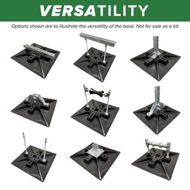 VersaBase 18x18" Rooftop Base Foot - Rooftop Equipment Support - 4.75 lbs - Non-Penetrating, Super Strong - Wide Footprint Protects Roofing Membranes - Versatile