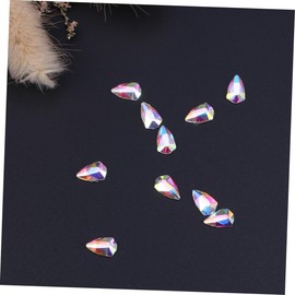 OHPHCALL 10pcs Flat Back Nail Rhinestones DIY Nail Art Gems for Manicure Jewelry