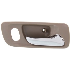 For Honda Accord 1998 99 00 01 2002 Interior Door Handle Front, Passenger Side Beige bezel with chrome lever | With Door Lock Hole | Trim:All Submodels | HO1353118 | 72125S84A01ZC