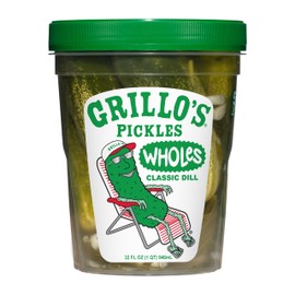 Grillo's Pickles Dill Wholes, 32 Fl Oz