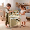 Kids Tool Set,Wooden Tools Bench with Apron Toddler Toy Workbench