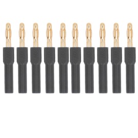 10Pcs Banana Plug 4.0mm Male to 2mm Female Connector 30V AC 60V DC 32A for Testing Black