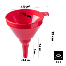 KADAX Funnel with Fine Mesh Strainer for Precise Filling and Filtering Liquids in Bottles, Plastic Filling Funnel for Kitchen (Pack of 1)