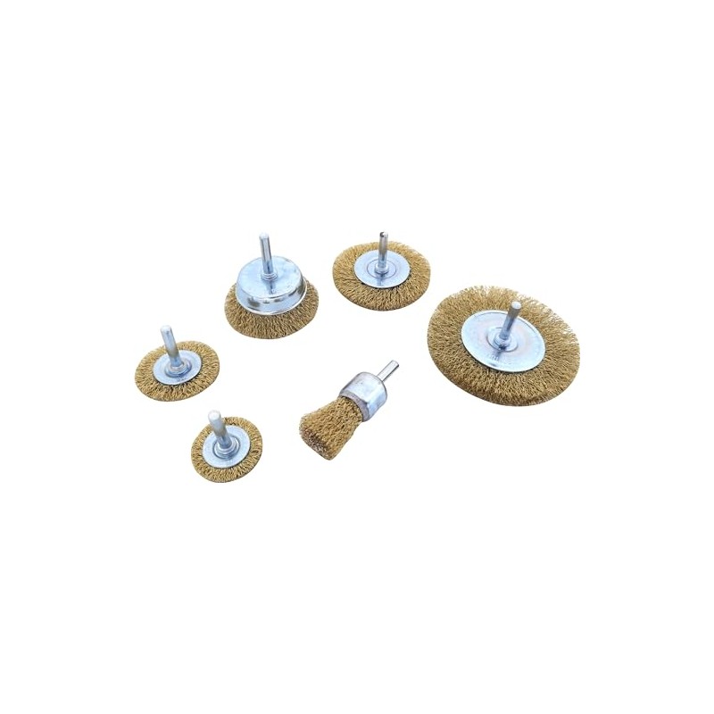 Hilka 51960250 6 pce Wire Brush Set for Drills