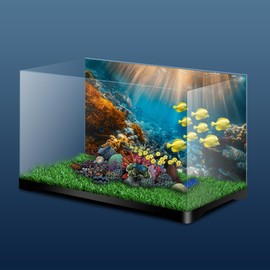 Avolander Aquarium Background, Fish Tank Poster PVC, Ocean Fish Tank Background, Terrarium Background 39x17 inches