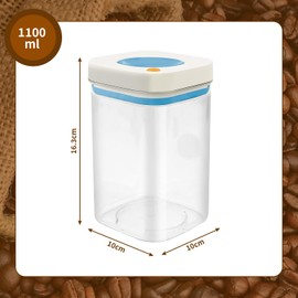 lemgyiamz Coffee Canister Airtight Coffee Beans Storage Vacuum Container Coffee for Coffee Powder, Coffee Beans and Tea, Coffee Container Storage Jars for Coffee Beans 1100 ml