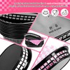 120 Sheets Pink Checkered Deli Liners and 12 Black Fast