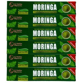 Infinix Moringa and Clove Toothpaste with Myrrh Oil, Sage Oil, White Oak Bark, Clove, and Menthol - Paraben Free Refreshing Oral Care for Sensitive Teeth - Halal - Pack of 6