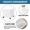 Daunkang Ottoman Cover Square Jacquard Ottoman Slipcover Storage Ottoman Protector