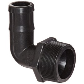 Banjo HB200/150-90 Polypropylene Hose Fitting, 90 Degree Elbow, 2" NPT Male x 1-1/2" Barbed