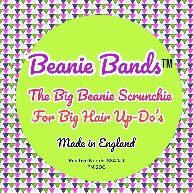 The Big Beanie Scrunchie for Big Hair Up Do's (Silver)