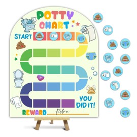 Potty Training Wooden Reward Chart, Behavior Reward Charts, Routine Calendar, Incentive Responsibility Chart for Boys Girls Kids Toddlers Good Habits, 08