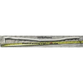 DIY-BizPhones-AT-T-Trimline  AT&T Vintage Phone Ivory 12ft Handset Cord Trimline Princess 2500 Curly H4DU