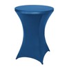 FestiCorp Spandex Blue Table Cover, Cocktail Fitted Tablecloths, Round Highboy