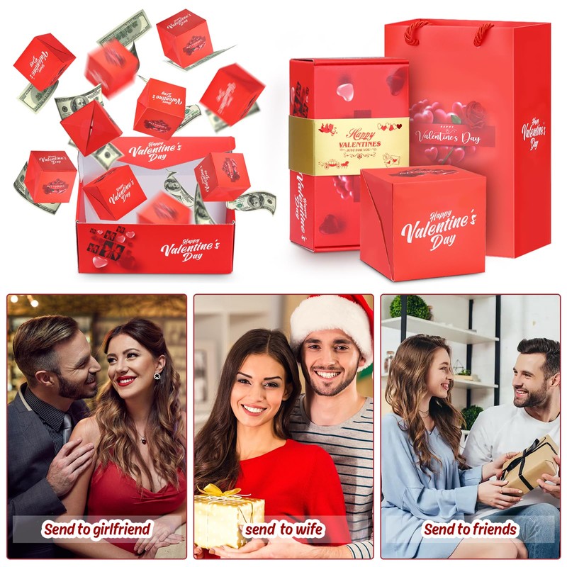 Valentine's Day Explosion Gift Box, Surprise Gift Box Exploding, Surprise