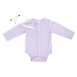 Spoonie Threads Lavender Long-Sleeve All-Access Bodysuit | Preemie to 4T | G-Tube, Catheter, NICU/PICU, Port-friendly adaptive clothing
