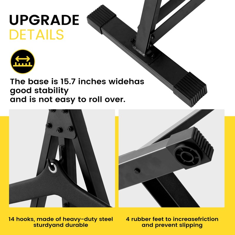 Brveniu LAT Pull Down Bar Storage Rack Portable, Floor Standing