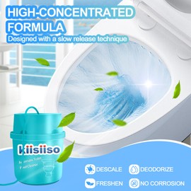 KIISIISO Toilet Bowl Cleaners, Septic-Safe Automatic Toilet Cleaner Bottles, Sustained-Release Toilet Tank Cleaners For Against Tough Stains, Long-Lasting Deep Cleaning & Freshness-2 Packs