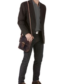 STILORD 'Alessio' Leather Messenger Bag Men Small Vintage Shoulder Bag Men's Bag 8.4' Vintage Design Made of Genuine Leather, Colour:Zamora - Brown