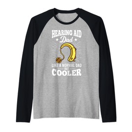 Hearing Aid Ear Disability Support Deaf Awareness Raglan Baseball Tee
