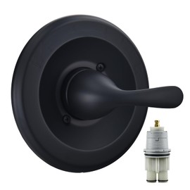 13020 Shower Trim Kit Replacement for Delta Classic 13 Series Single-Function Trim Kit, Matte Black Shower Handle Compatible with R10000 Rough-in Valve (Includes RP46074 Valve Cartridge)